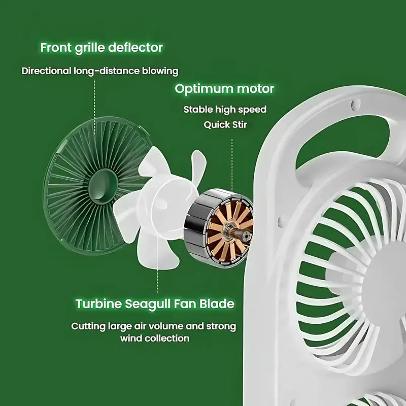 Triple Head USB Desktop Fan – 3-in-1 Portable Cooling Fan | Adjustable 3-Speed | Quiet Personal Fan for Home & Office