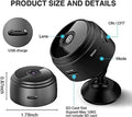 Mini WiFi Spy Camera HD 1080P Wireless Security Camera with Night Vision, Motion Detection, SD Card Support & USB Rechargeable Hidden Camera