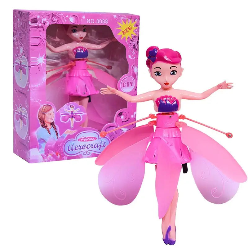 Flying Princess Doll Toy for Kids – USB Rechargeable LED Hover Fairy with Hand Sensor & Spinning Wings